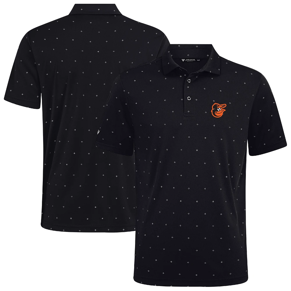 Men's Levelwear Black Baltimore Orioles Vision Insignia 2.0 Polo