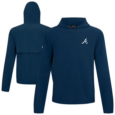 Men's Levelwear Navy Atlanta Braves Action Insignia 2.0 Pullover Hoodie