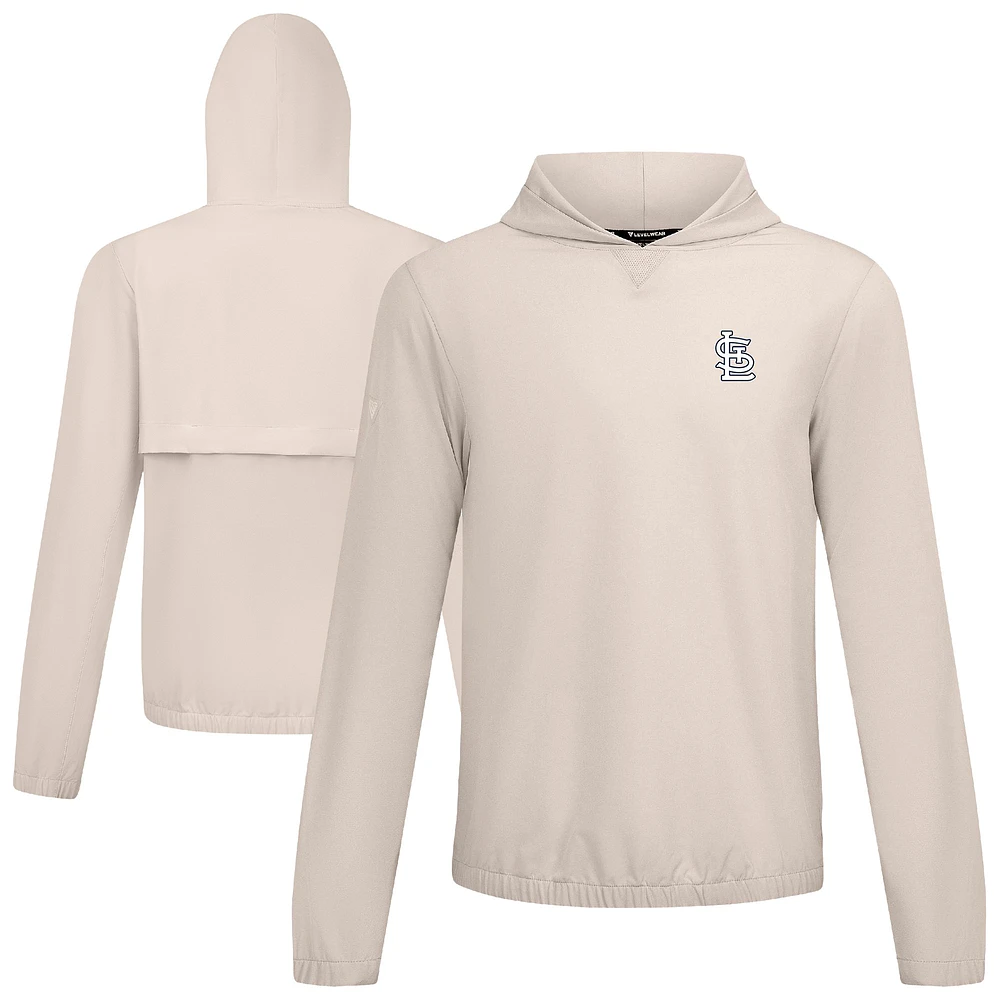 Men's Levelwear Khaki St. Louis Cardinals Action Insignia 2.0 Pullover Hoodie