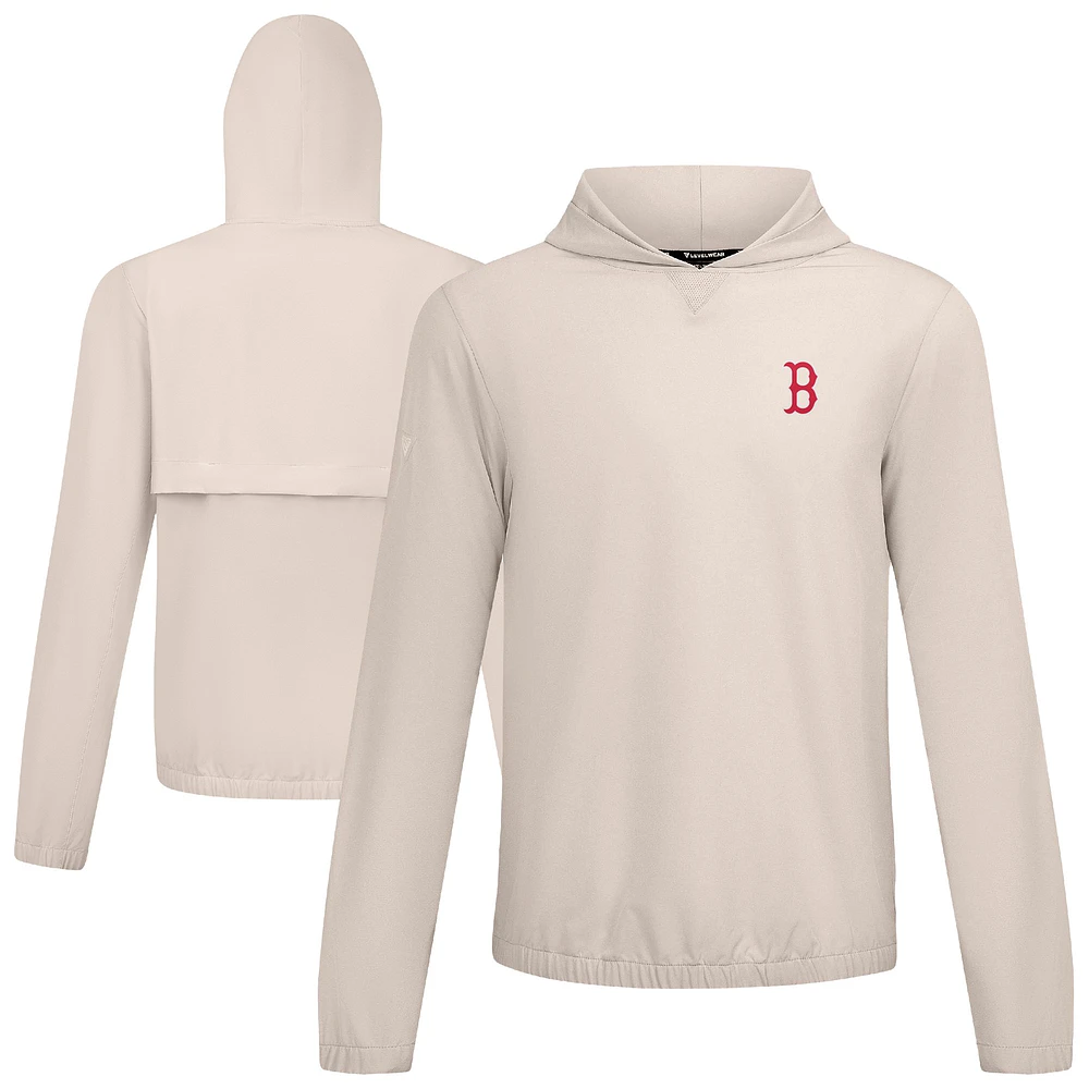 Men's Levelwear Khaki Boston Red Sox Action Insignia 2.0 Pullover Hoodie