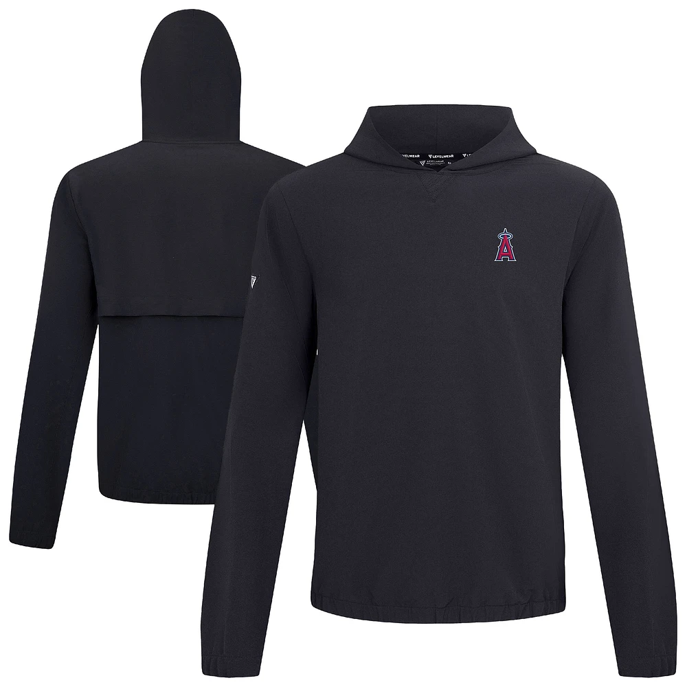 Men's Levelwear Black Los Angeles Angels Action Insignia 2.0 Pullover Hoodie