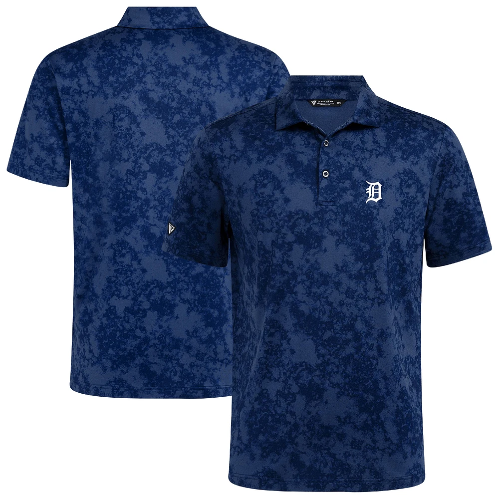 Men's Levelwear Navy Detroit Tigers Whisper Insignia 2.0 Polo