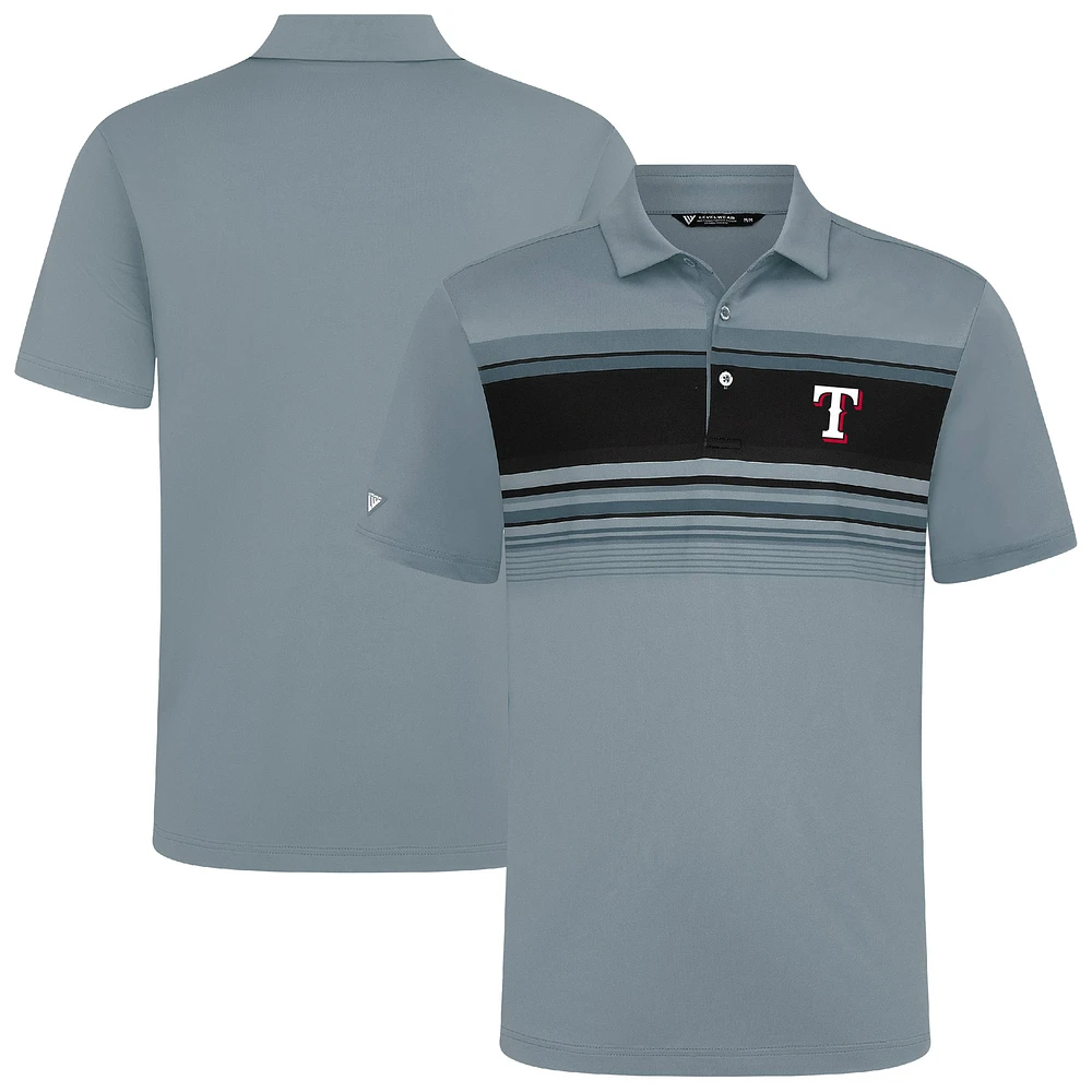 Men's Levelwear Gray Texas Rangers Onward Insignia 2.0 Polo