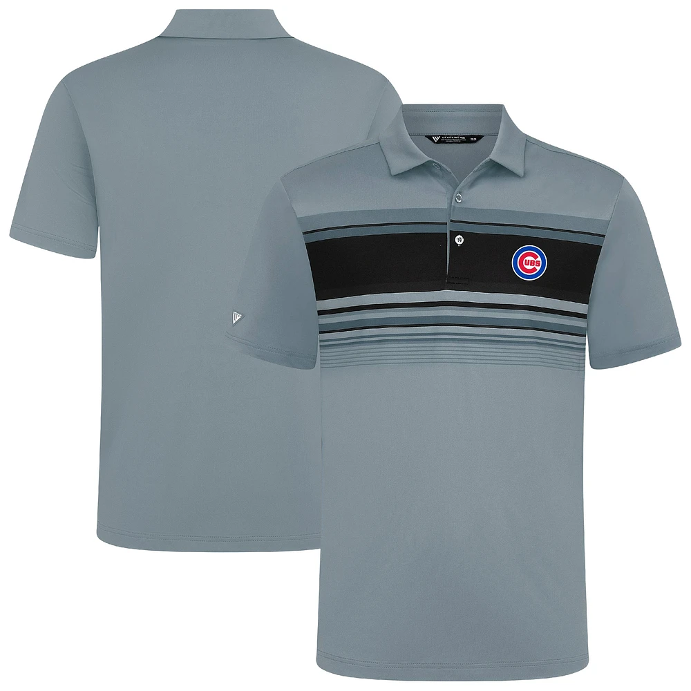 Men's Levelwear Gray Chicago Cubs Onward Insignia 2.0 Polo