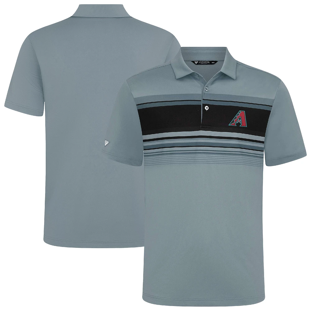 Men's Levelwear Gray Arizona Diamondbacks Onward Insignia 2.0 Polo