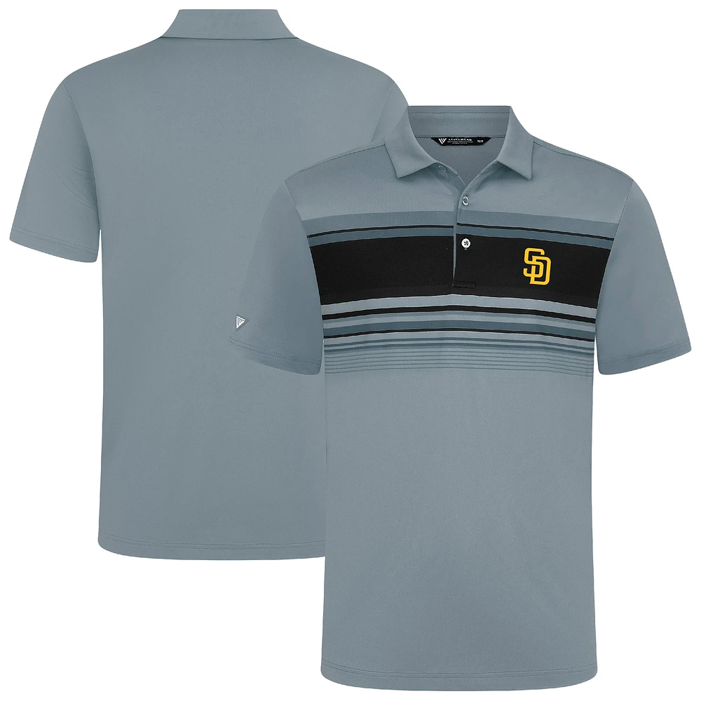 Men's Levelwear Gray San Diego Padres Onward Insignia 2.0 Polo