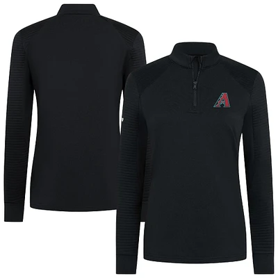 Women's Levelwear Black Arizona Diamondbacks Power Insignia 2.0 Quarter-Zip Pullover Top