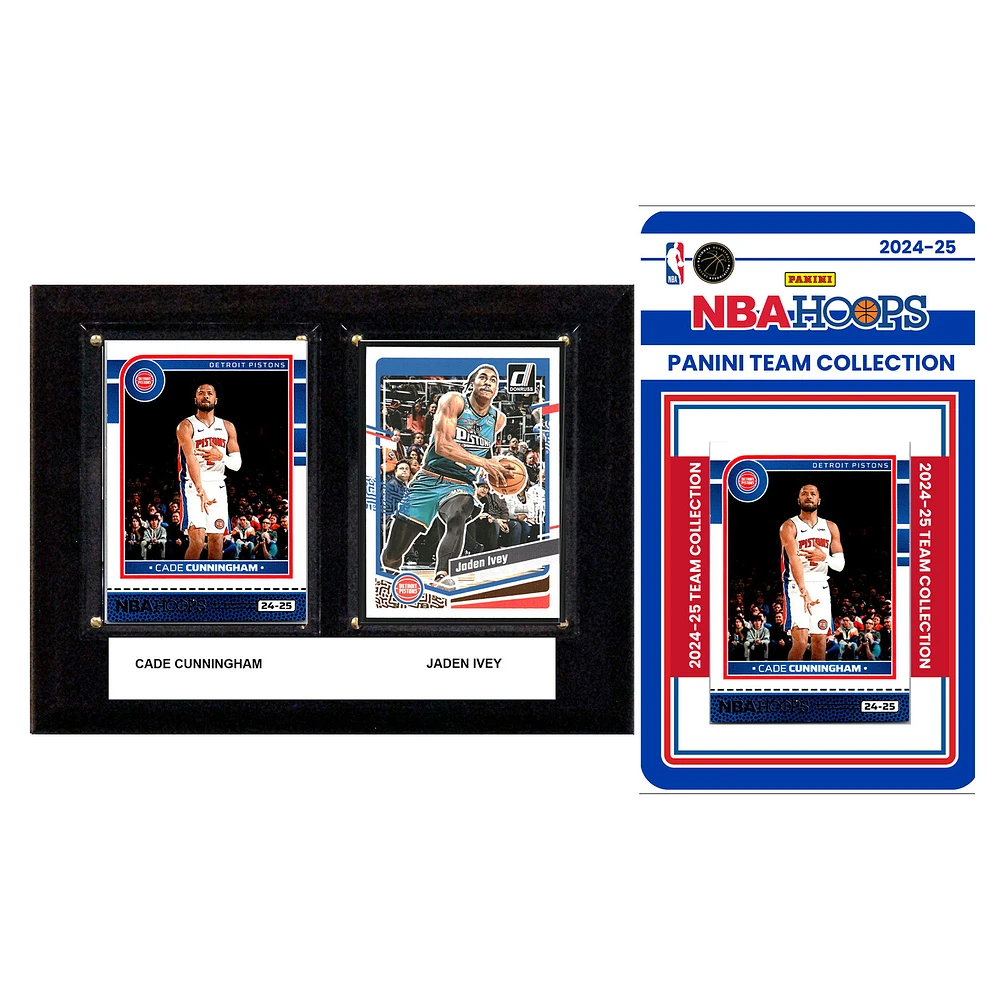 Detroit Pistons 6" x 8" Player Plaque & 2024 Team Trading Card Set