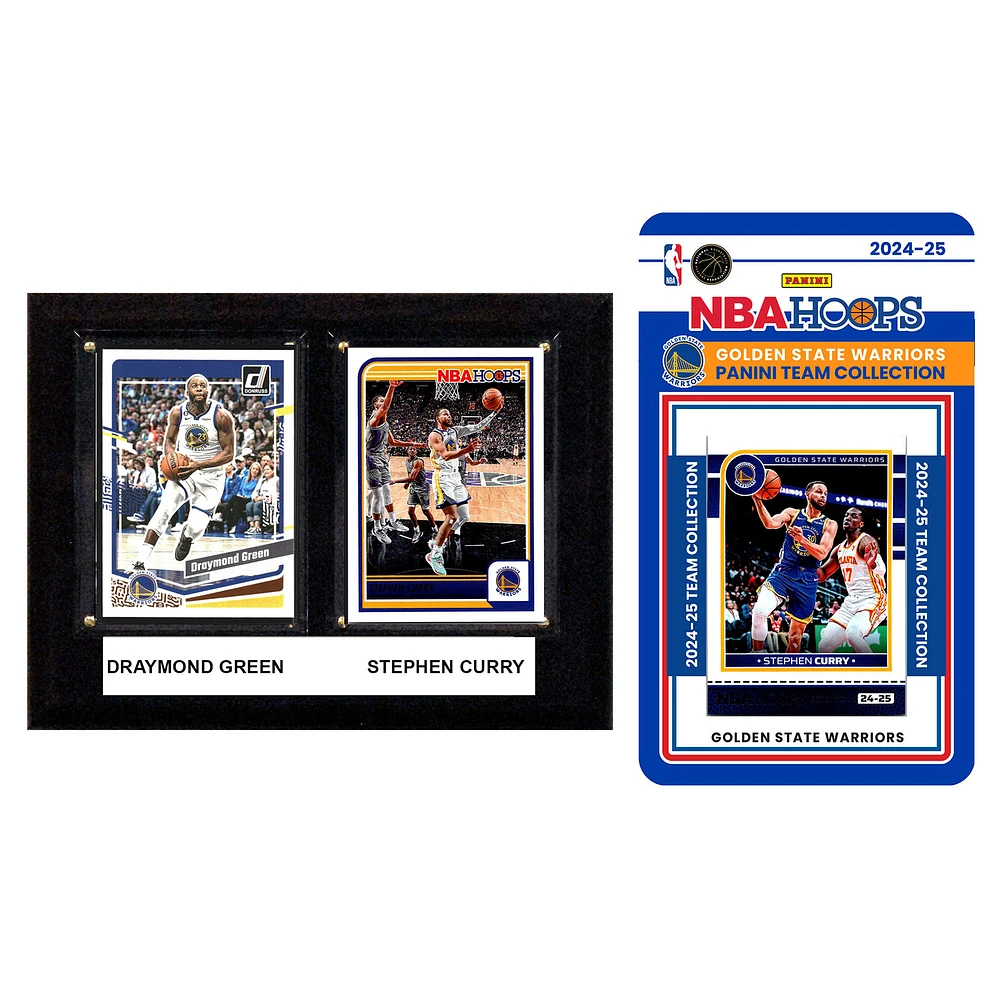 Golden State Warriors 6" x 8" Player Plaque & 2024 Team Trading Card Set