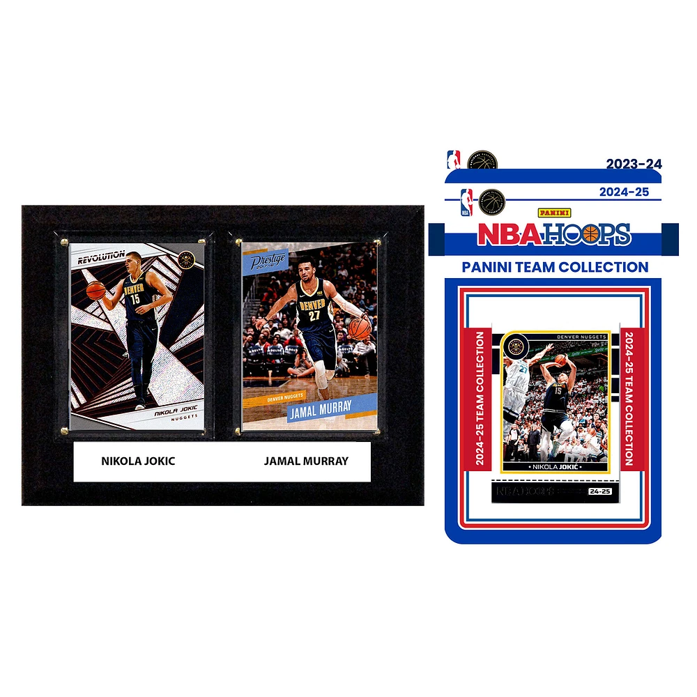Denver Nuggets 6" x 8" Player Plaque & 2024 Team Trading Card Set