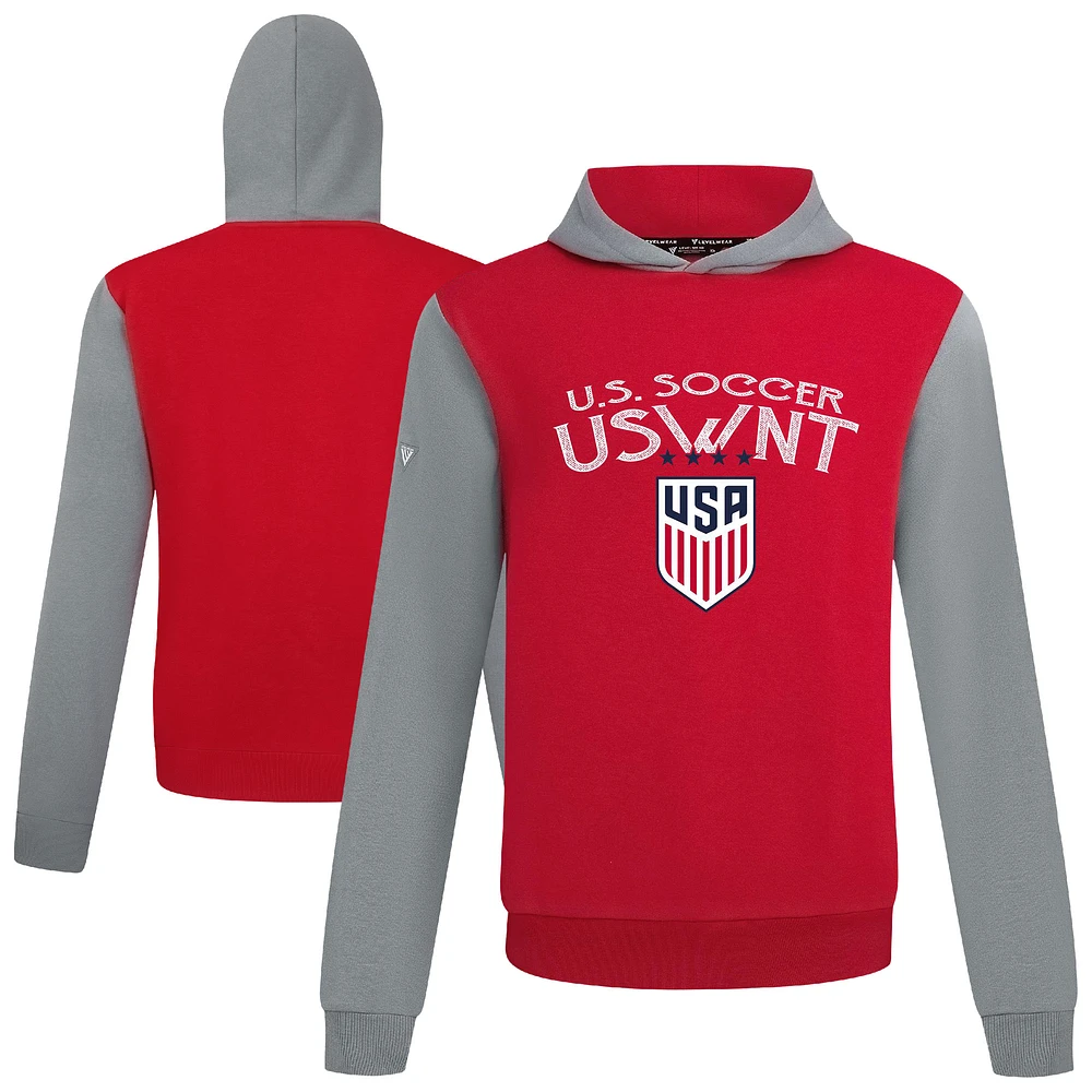 Men's Levelwear Red USWNT Ultimate Mission Pullover Hoodie