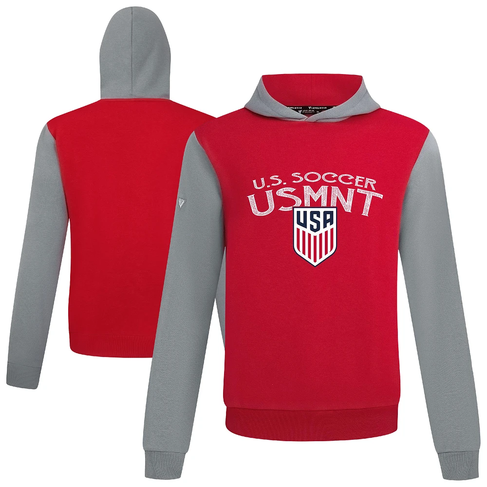 Men's Levelwear Red USMNT Ultimate Mission Pullover Hoodie