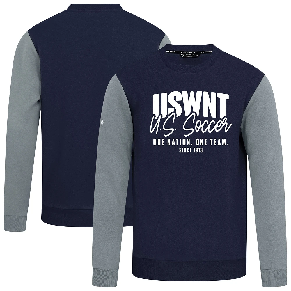 Men's Levelwear Navy USWNT Ultimate Response Pullover Sweatshirt