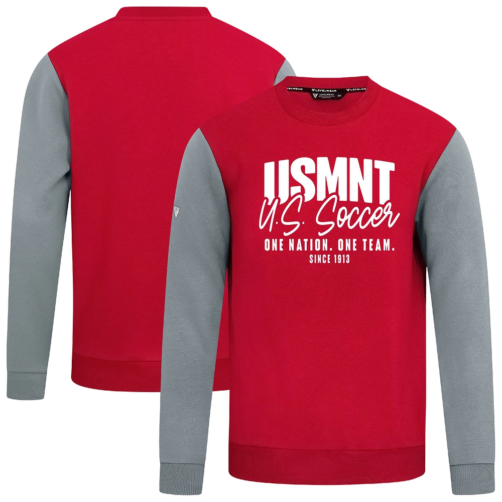 Men's Levelwear Red USMNT Ultimate Response Pullover Sweatshirt