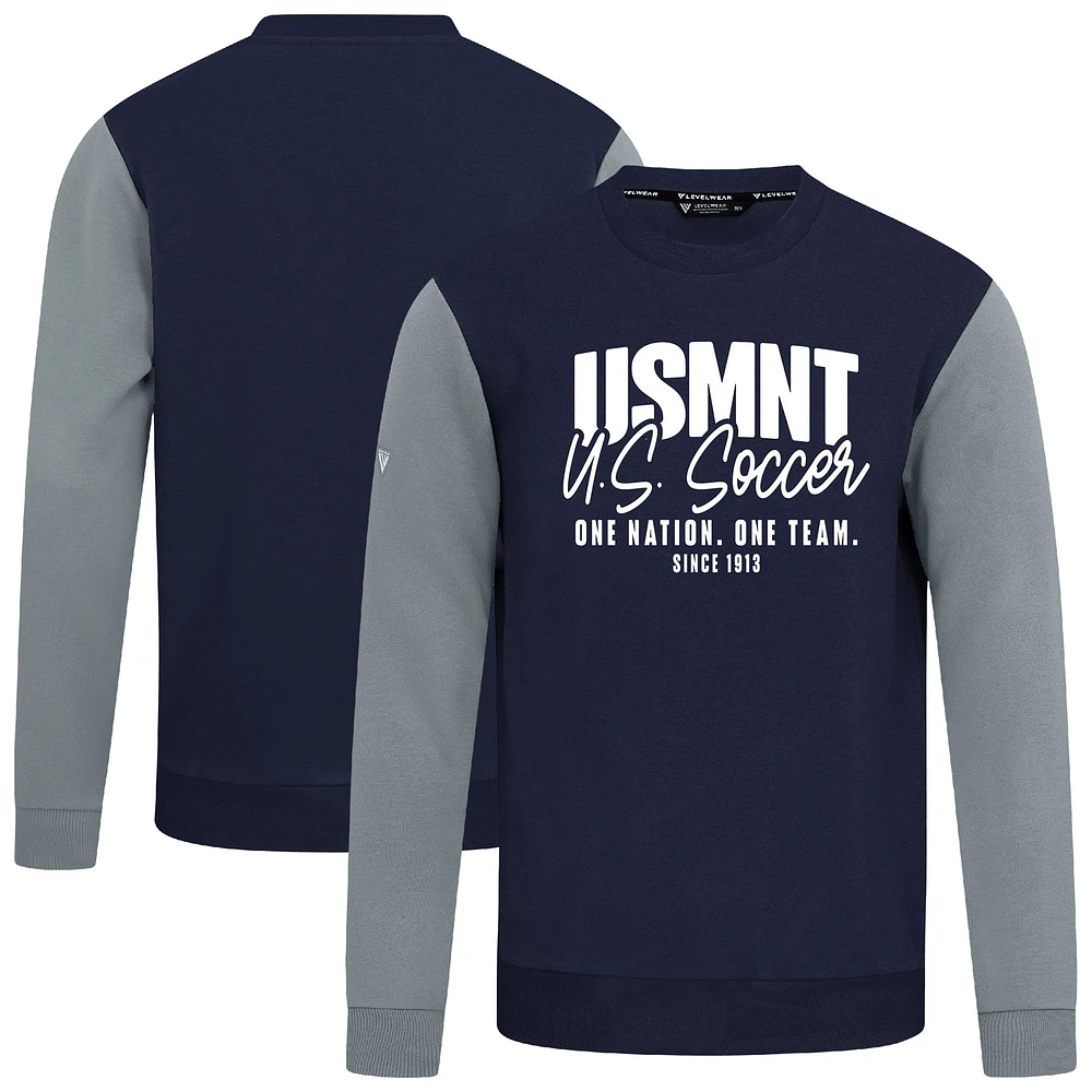 Men's Levelwear Navy USMNT Ultimate Response Pullover Sweatshirt