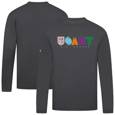 Men's Levelwear Charcoal USMNT Anthem Long Sleeve T-Shirt
