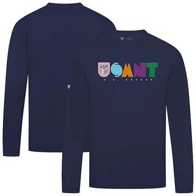 Men's Levelwear Navy USMNT Anthem Long Sleeve T-Shirt