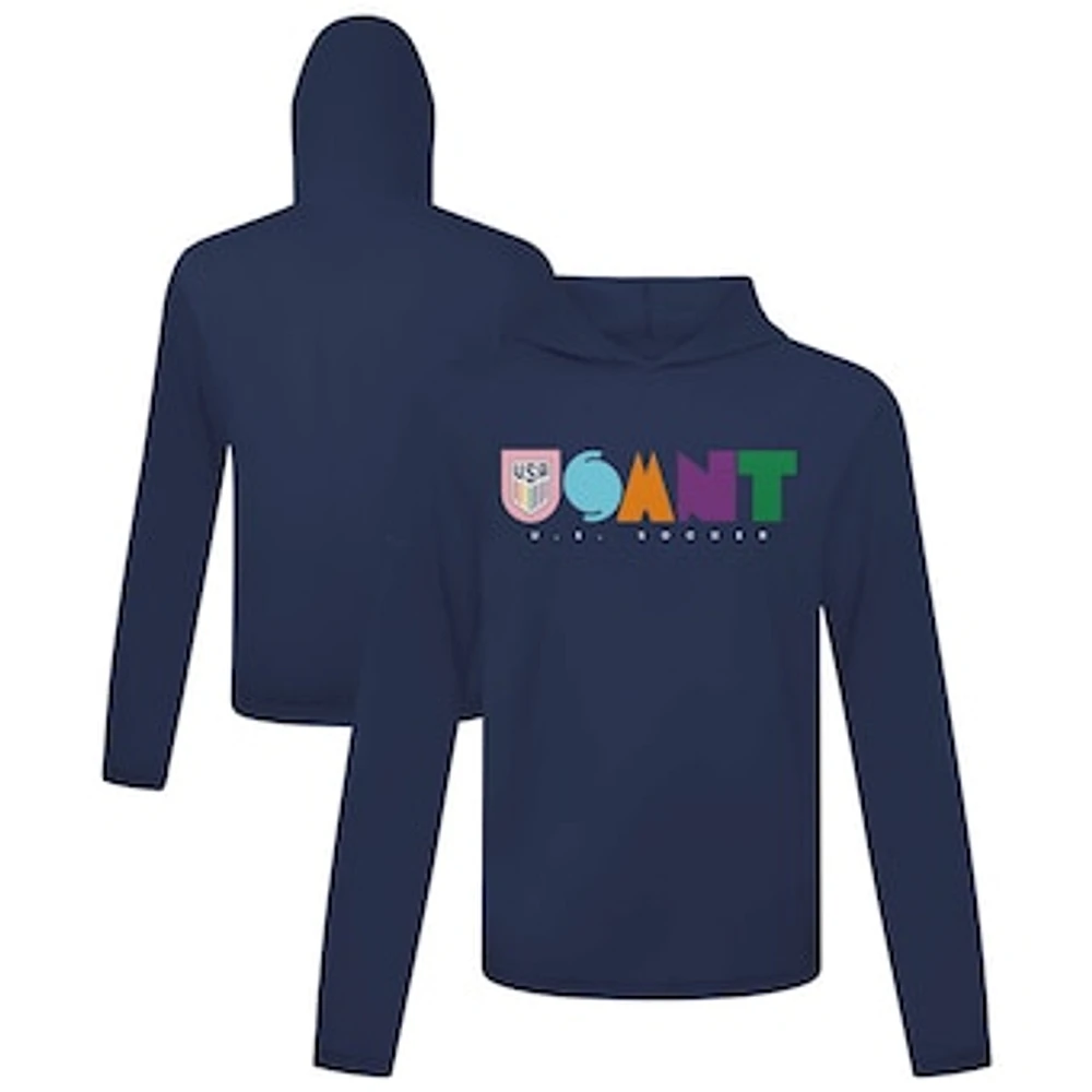 Men's Levelwear Navy USMNT Anthem Pullover Hoodie