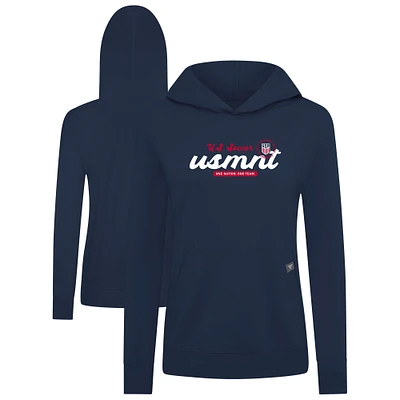 Women's Levelwear Navy USMNT Relay Pullover Hoodie