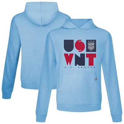 Men's Levelwear Light Blue USWNT Relay Full On Pullover Hoodie