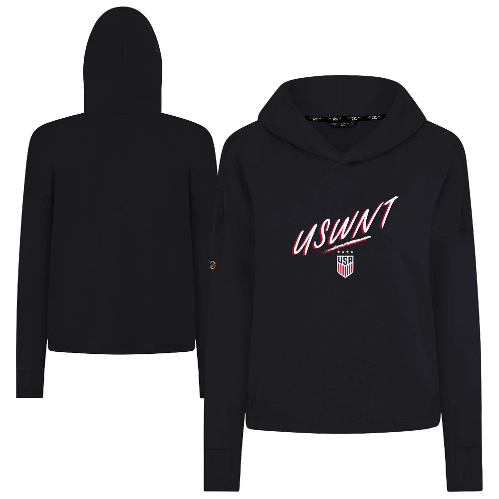 Women's Levelwear USWNT Sweet Sizzle Tri-Blend Cropped Pullover Hoodie