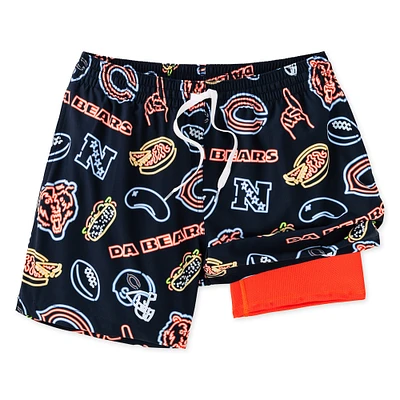 Men's Chubbies Navy Chicago Bears The Neon 5.5" Classic Lined Swim Trunks