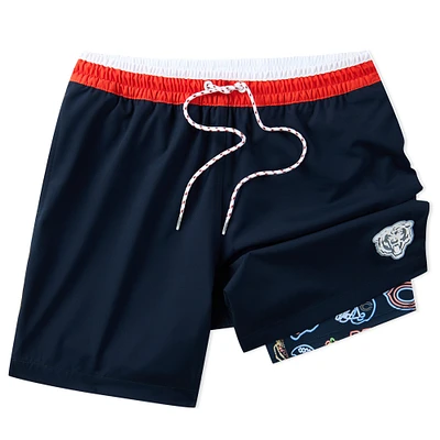 Men's Chubbies Navy Chicago Bears 5.5" Classic Lined Swim Trunks