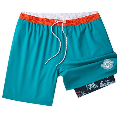 Men's Chubbies Aqua Miami Dolphins 5.5" Classic Lined Swim Trunks