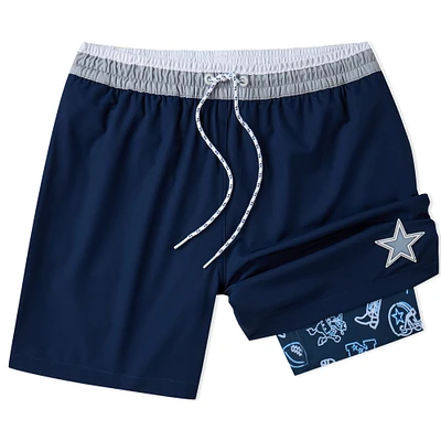 Men's Chubbies Navy Dallas Cowboys 5.5" Classic Lined Swim Trunks