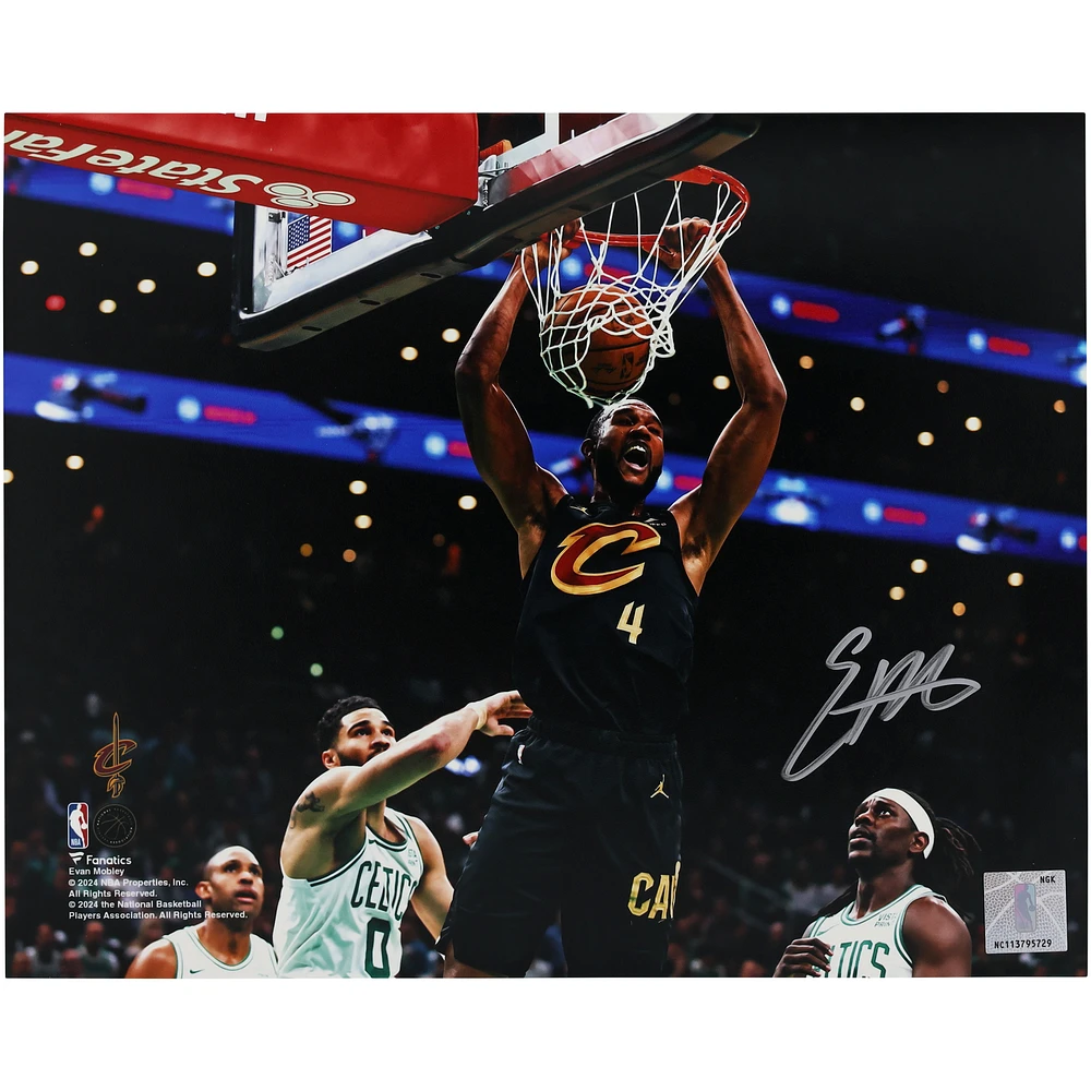 Evan Mobley Cleveland Cavaliers Autographed 8" x 10" Dunk vs. Boston Celtics Photograph