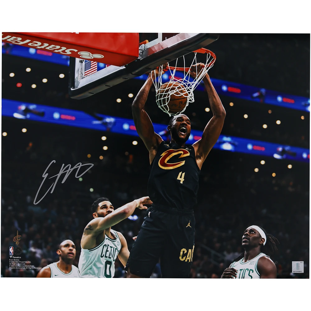 Evan Mobley Cleveland Cavaliers Autographed 16" x 20" Dunk vs. Boston Celtics Photograph