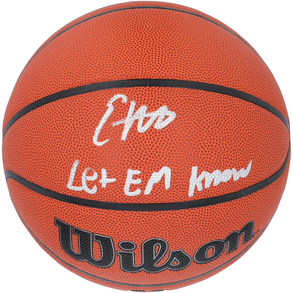 Evan Mobley Cleveland Cavaliers Autographed Wilson Authentic Series Indoor/Outdoor Basketball with "Let Em Know" Inscription