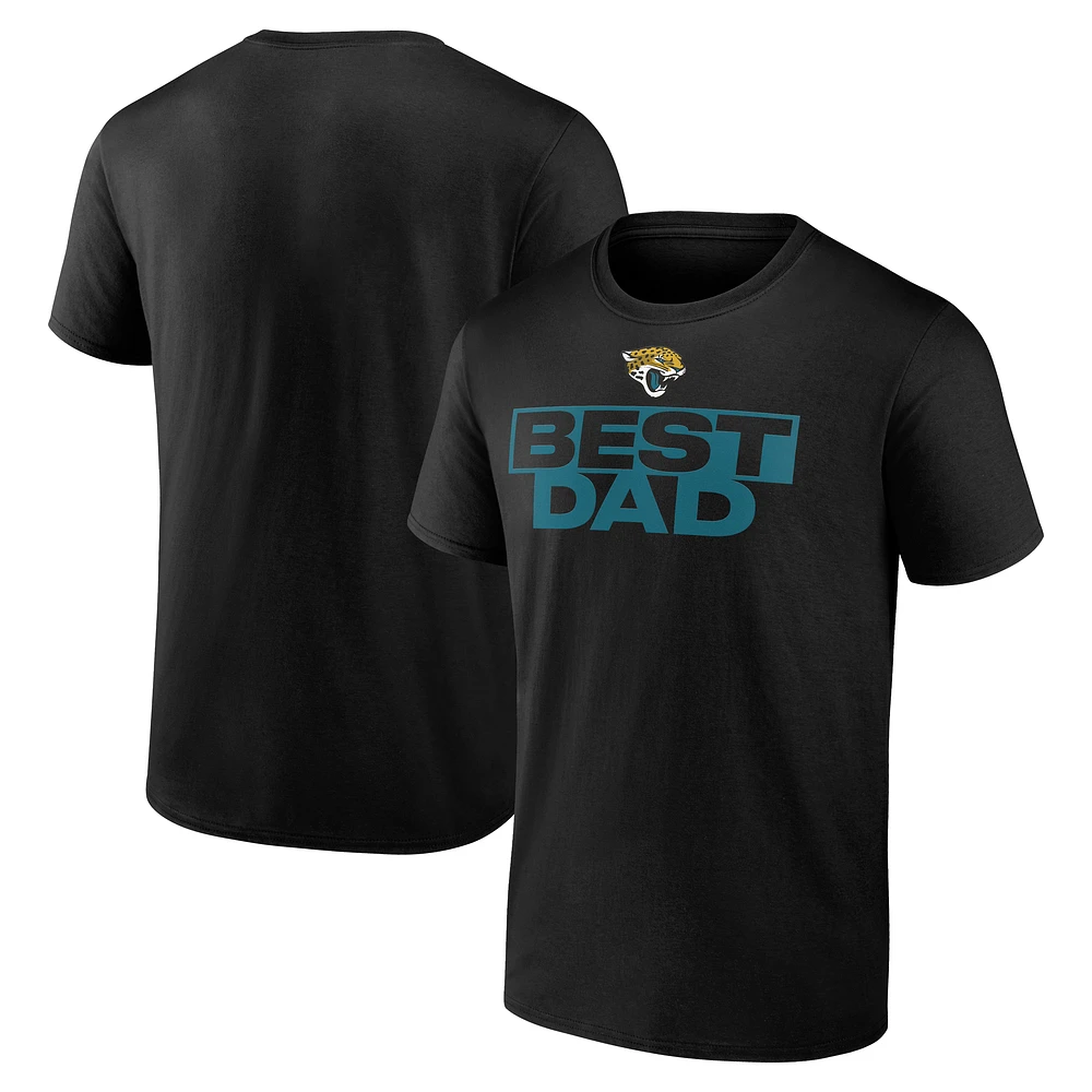 Men's Black Jacksonville Jaguars Best Dad Father's Day T-Shirt