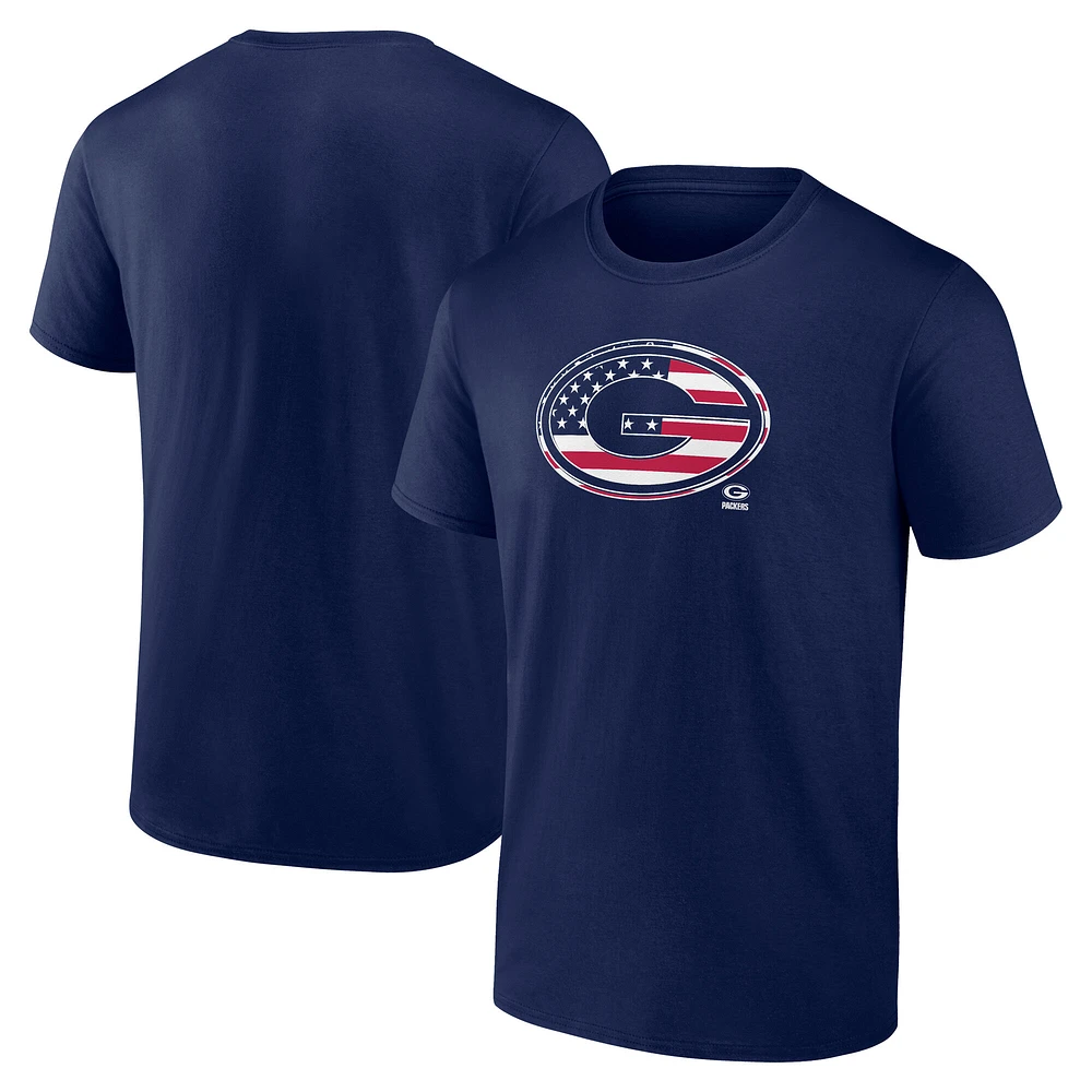 Men's Navy Green Bay Packers Americana T-Shirt
