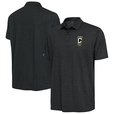 Men's Antigua Pewter Columbus Crew Blooming Polo