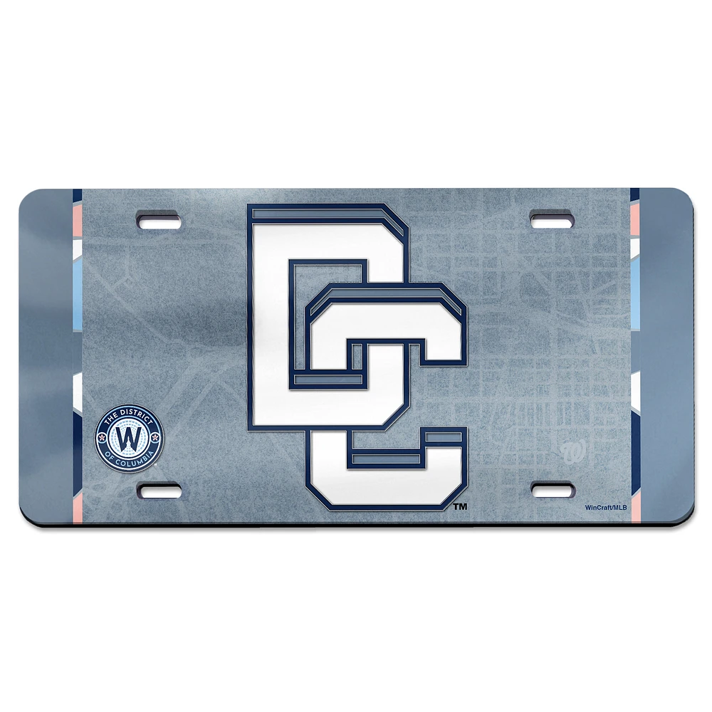 WinCraft Washington Nationals 2025 City Connect Laser Cut Metallic License Plate