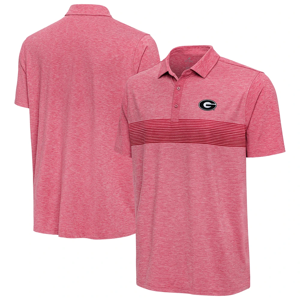 Men's Antigua Heather Red Georgia Bulldogs Dashing Polo