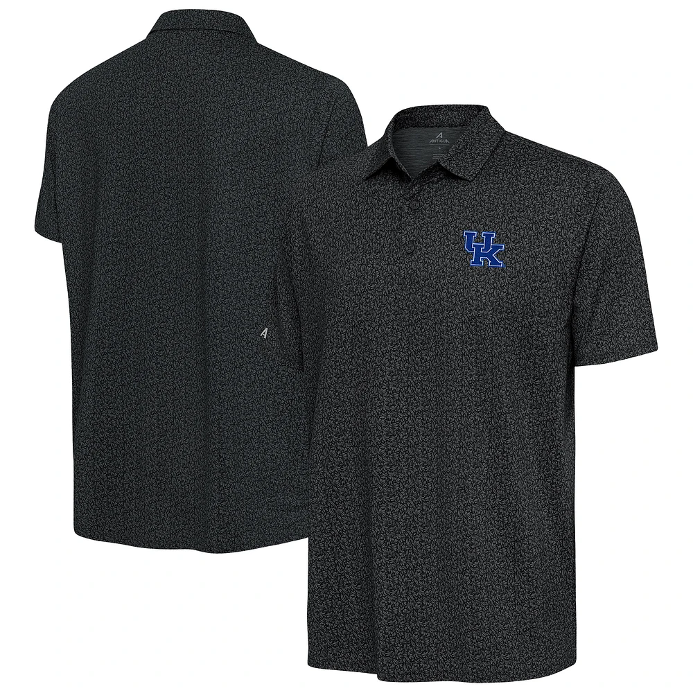 Men's Antigua Pewter Kentucky Wildcats Blooming Polo