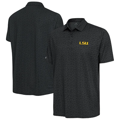 Men's Antigua Pewter LSU Tigers Blooming Polo