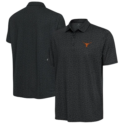 Men's Antigua Pewter Texas Longhorns Blooming Polo