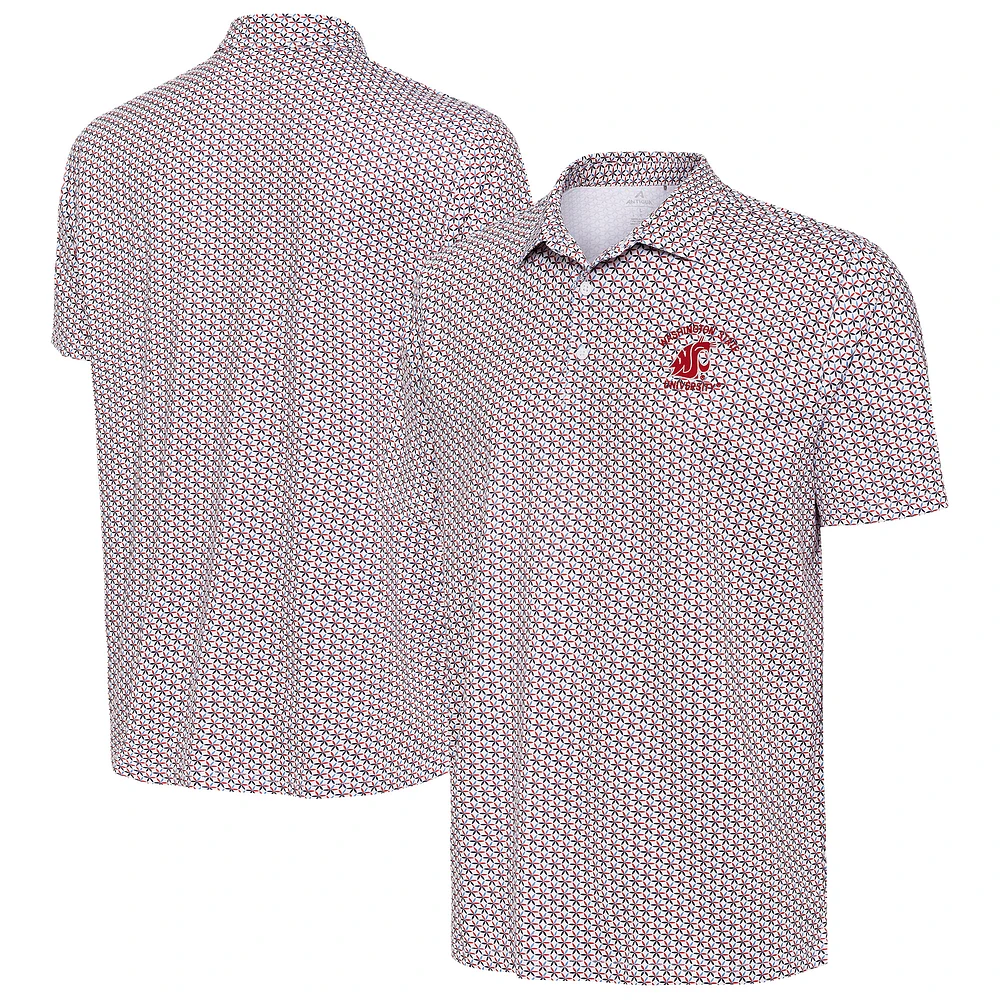 Men's Antigua White Washington State Cougars Star Polo