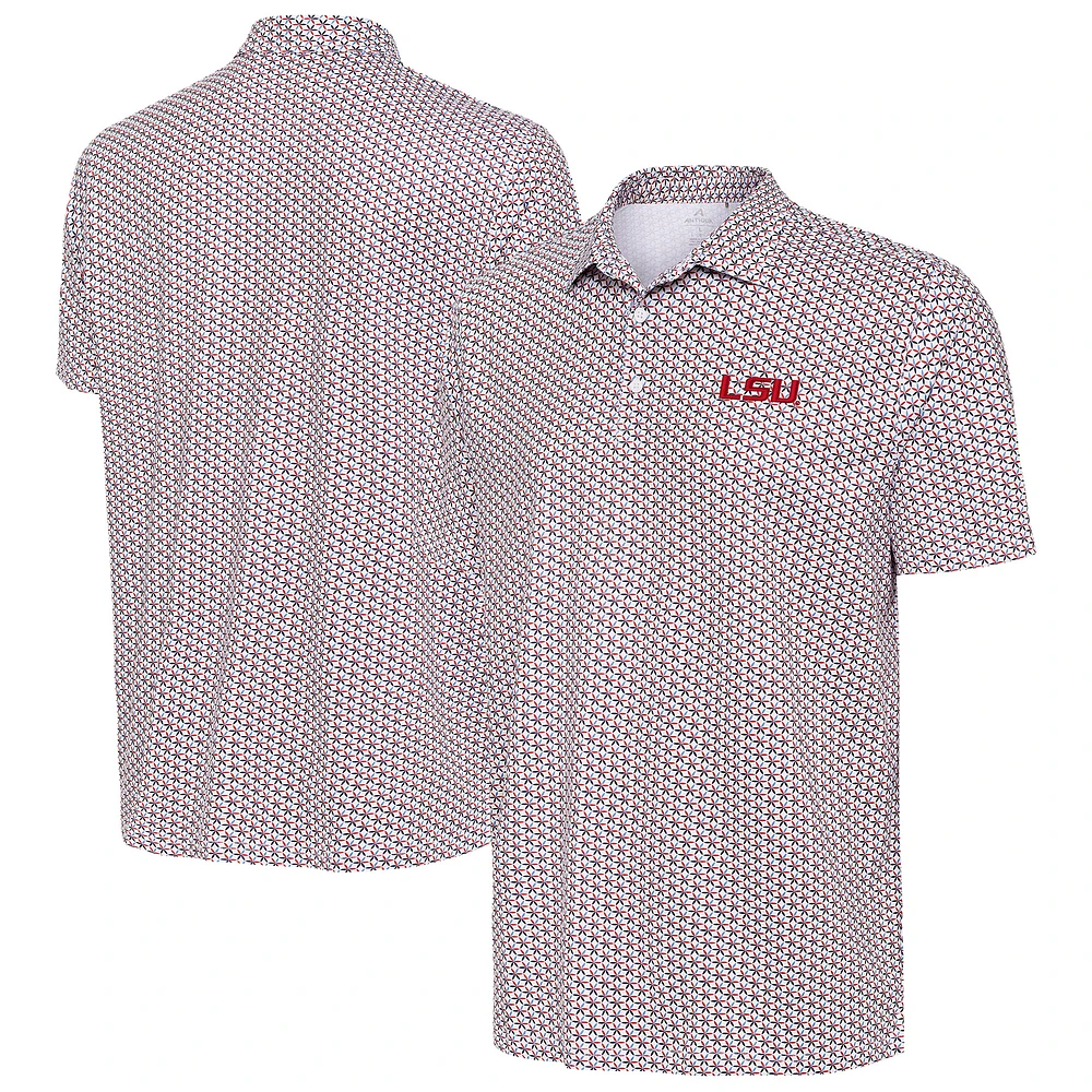 Men's Antigua White LSU Tigers Star Polo