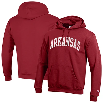 Men's Champion Cardinal Arkansas Razorbacks Basic Arch Fleece Pullover Hoodie