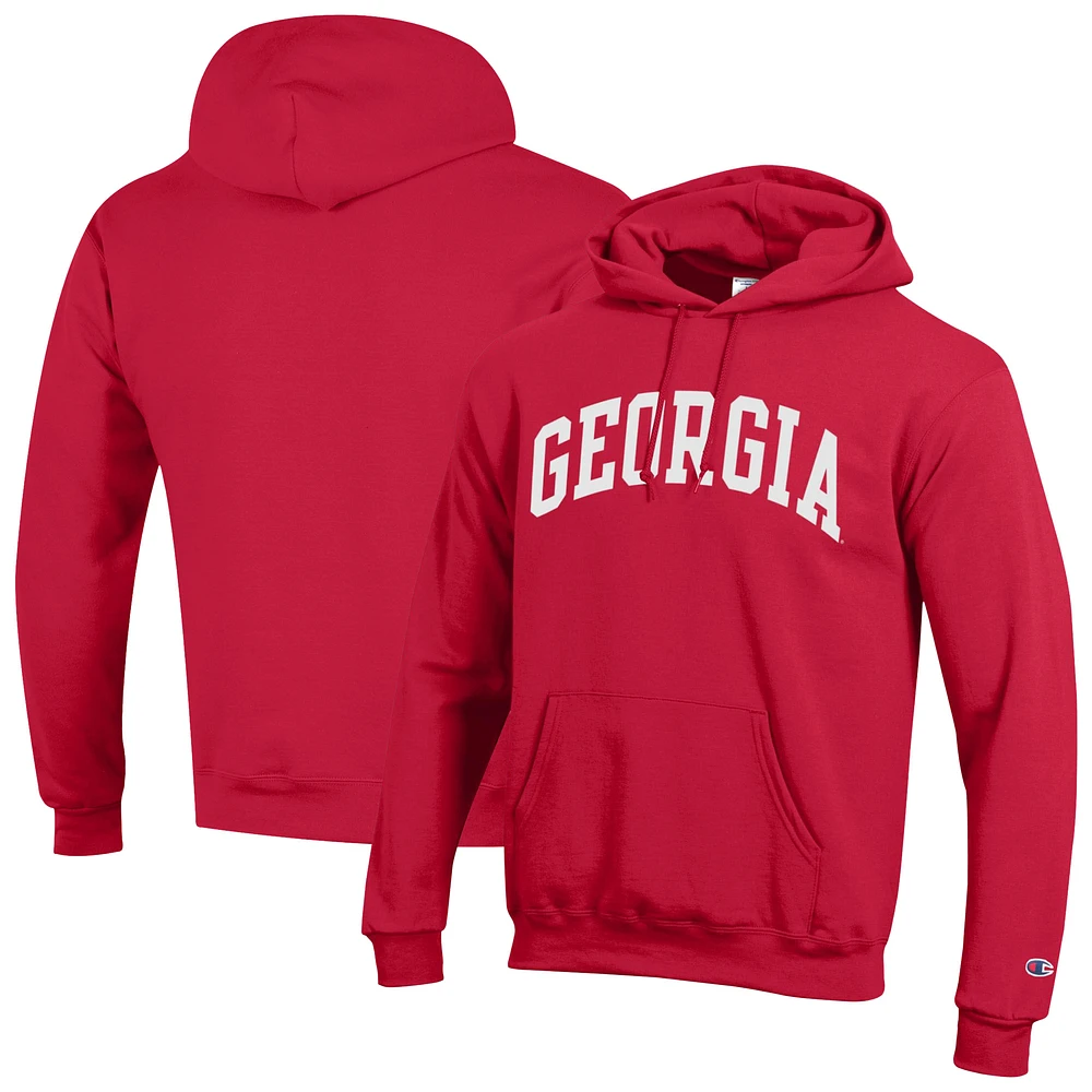 Men's Champion Georgia Bulldogs Basic Arch Fleece Pullover Hoodie