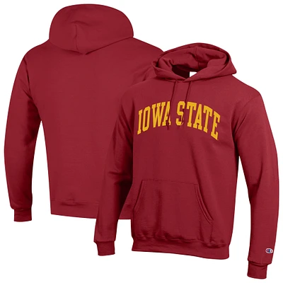 Men's Champion Cardinal Iowa State Cyclones Basic Arch Fleece Pullover Hoodie