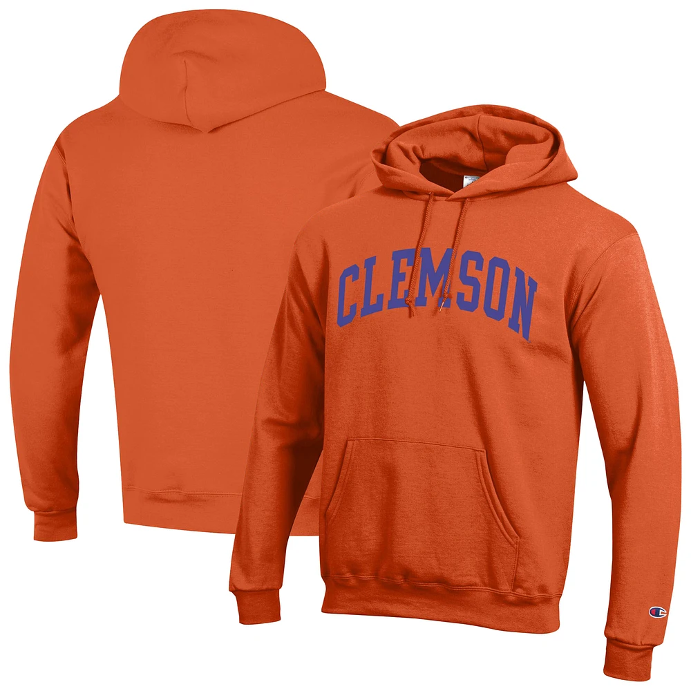 Men's Champion Orange Clemson Tigers Basic Arch Fleece Pullover Hoodie