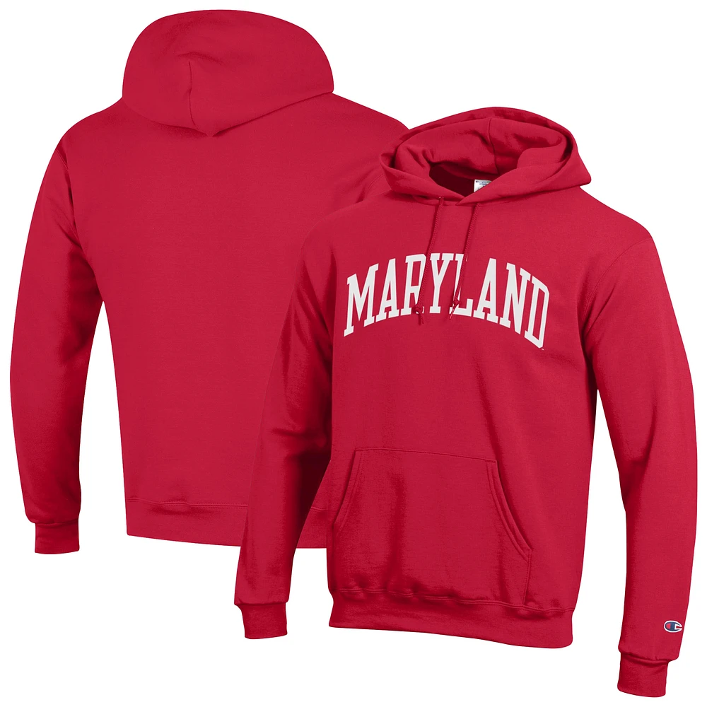 Men's Champion Maryland Terrapins Basic Arch Fleece Pullover Hoodie