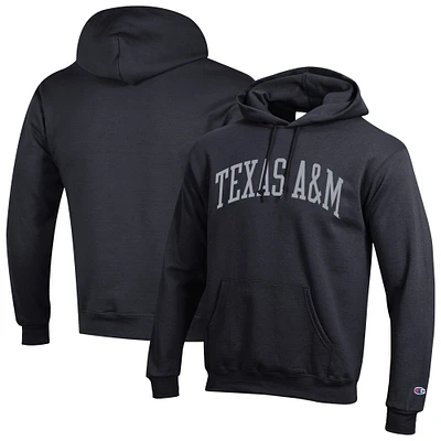 Men's Champion Black Texas A&M Aggies Basic Arch Fleece Pullover Hoodie