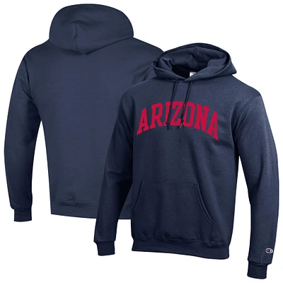 Men's Champion Navy Arizona Wildcats Basic Arch Fleece Pullover Hoodie
