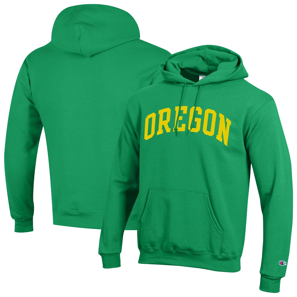 Men's Champion Oregon Ducks Basic Arch Fleece Pullover Hoodie